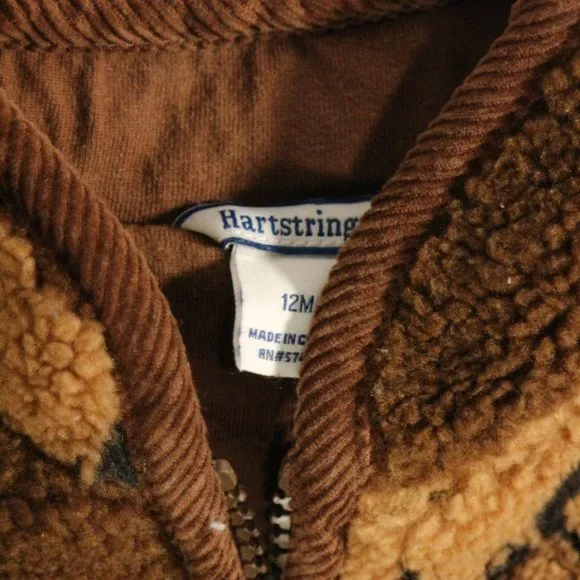 HARTSTRINGS Baby Zip-Up Jacket Bear Print 12 M - Picture 7 of 10